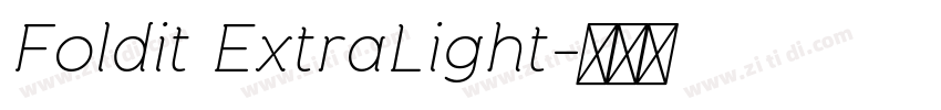 Foldit ExtraLight字体转换